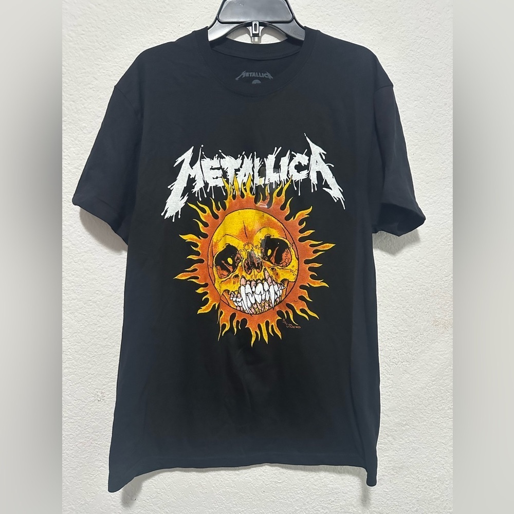 Metallica Black Short Sleeve T-Shirt 100% Cotton Size Small